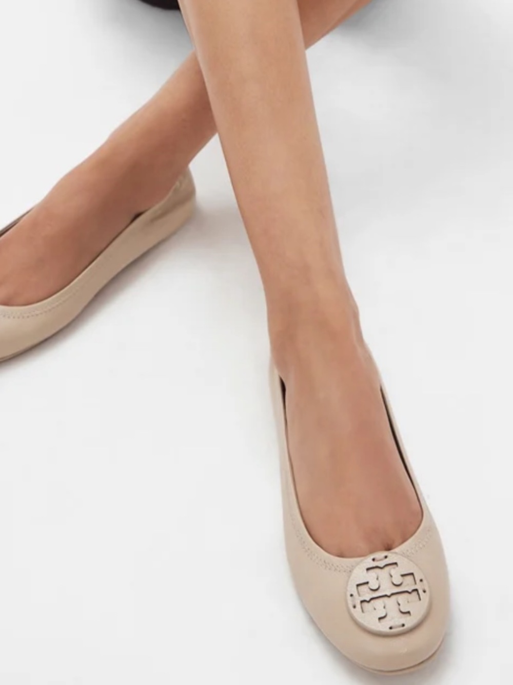 Tory Burch Minnie travel ballet flats size 10